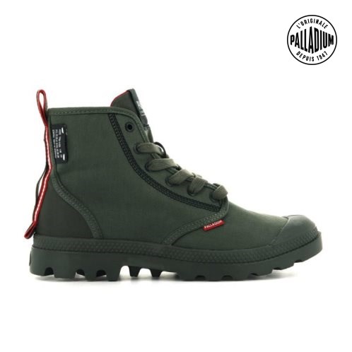 Dámské Boty Palladium Pampa Dare 2 Survive Olivy Zelené | CZ UIY-24Z